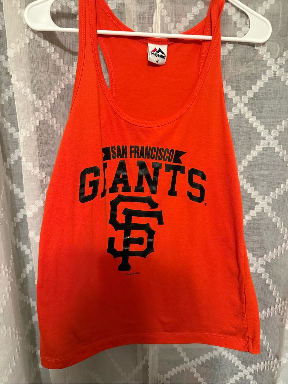 Orange San Francisco Giants Racerback Tank with Black Logo